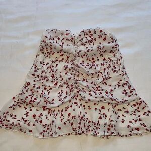 Cherry Rose Prink Ruched Skirt